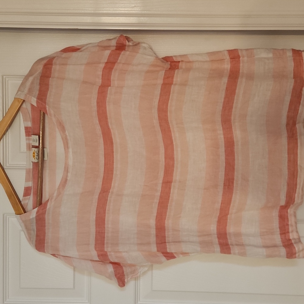 C&C California 100% Linen Top Size Large